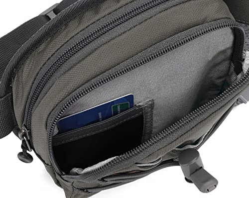 YUOTO Waist Pack with Water Bottle Holder for Running Walking Hiking Runners Hydration Belt (Grey) - Image 5