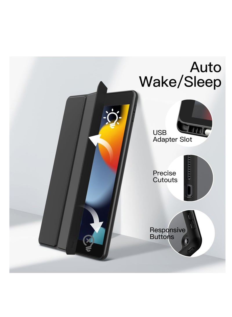 EVO Slim Stand Shockproof Auto Wake/Sleep Cover for iPad 10.2in (9th/8th/7th Generation, 2021/2020/2019) with Pencil Holder (Black) - Image 5