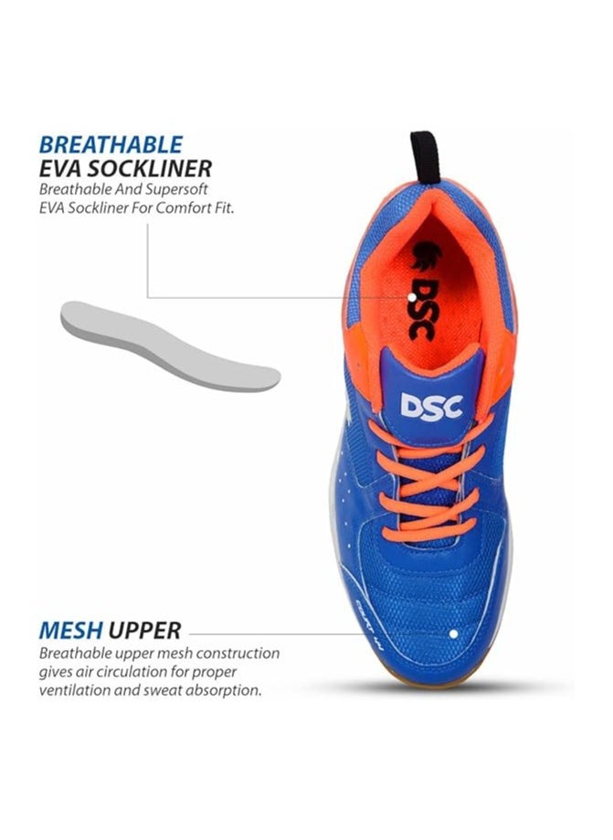 DSC - Court 44 Badminton Shoes | For Mens & Boys | Material: Faux Leather | Natural Crepe Rubber Non Marking Outsole | Breathable Mesh - Image 1