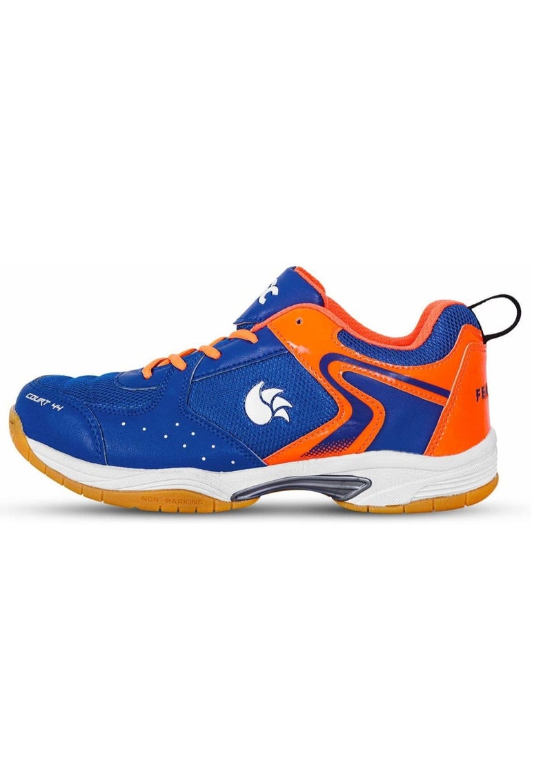 DSC - Court 44 Badminton Shoes | For Mens & Boys | Material: Faux Leather | Natural Crepe Rubber Non Marking Outsole | Breathable Mesh - Image 1