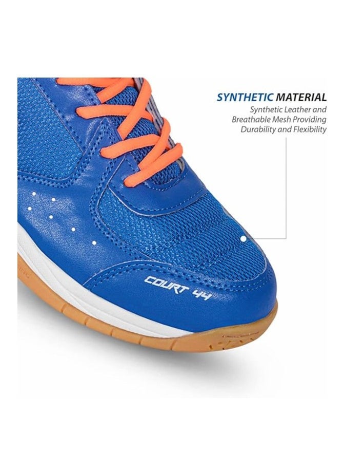 DSC - Court 44 Badminton Shoes | For Mens & Boys | Material: Faux Leather | Natural Crepe Rubber Non Marking Outsole | Breathable Mesh - Image 1