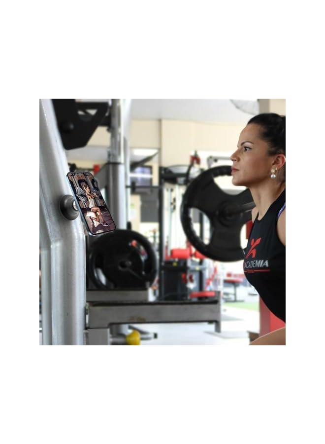 S-TOP Dual Magnetic Phone Holder, Strong Magnetic Car Mount with 360 Degree Rotation, Universal Phone Holder Compatible with All Mobile Phones, Ideal for Gym Workout Office Home and Vehicle Use - Image 2