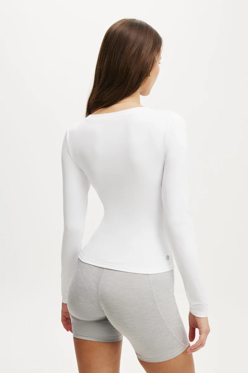 Cotton On  Ultra Soft Plunge Front Long Sleeve for Women | Best Price UAE
