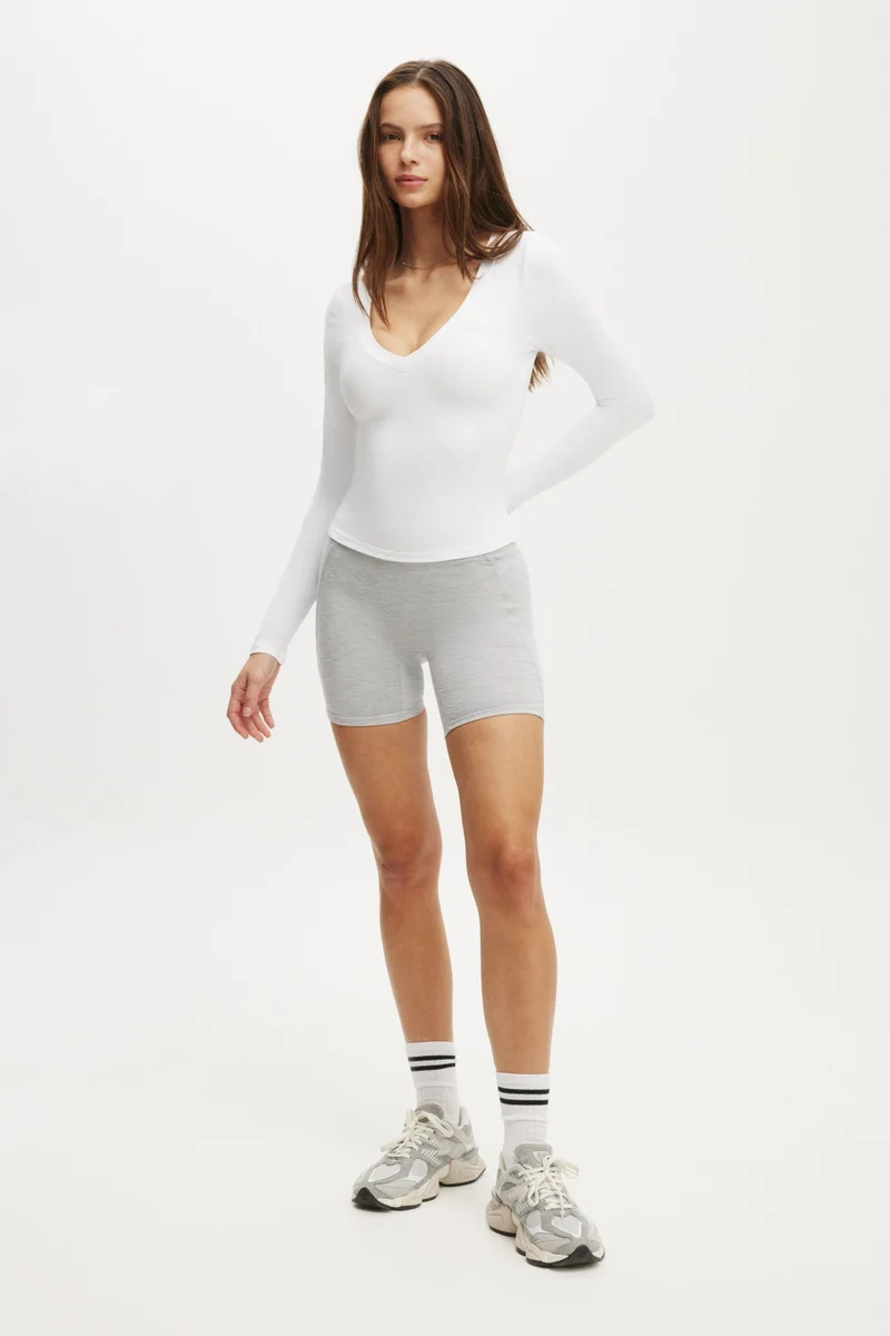 Cotton On  Ultra Soft Plunge Front Long Sleeve for Women | Best Price UAE