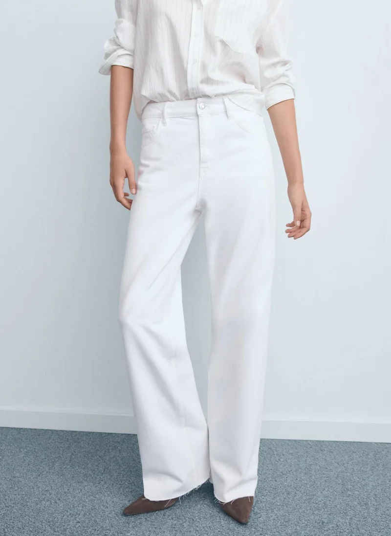 مانجو Danila wide leg high-rise jeans