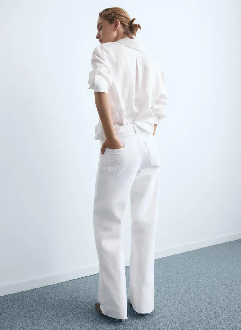 مانجو Danila wide leg high-rise jeans