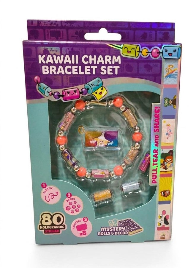 ONOTIC Sticker Roll Bracelet, DIY Sticker Roll Bracelet, Holographic Sticker Pull Tear and Share Wearable Shareable Sticker Bracelet (80 Sticker) - Image 1