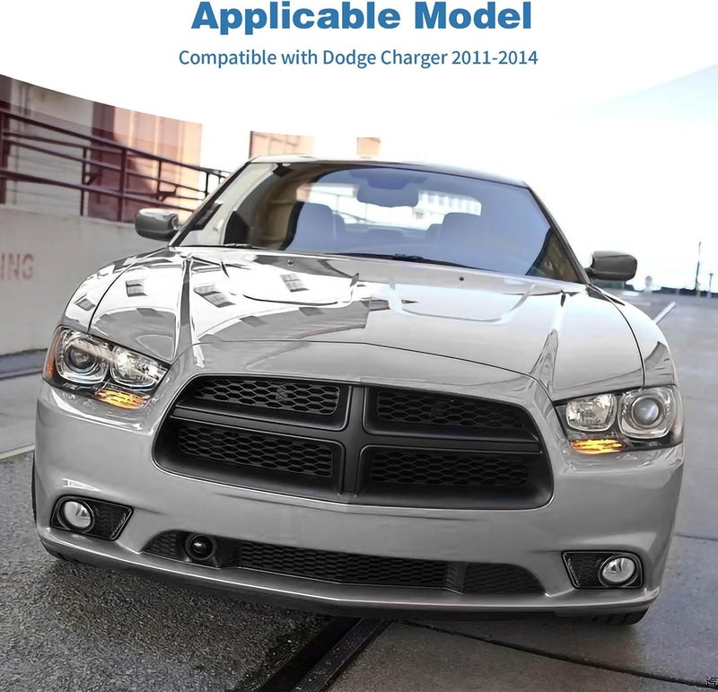 PDKLIN Carbon Fiber Fog Light Covers for Dodge Charger - Image 3
