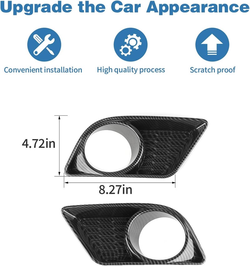 PDKLIN Carbon Fiber Fog Light Covers for Dodge Charger - Image 4