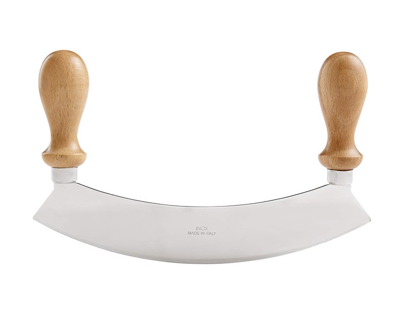 Fante's Fantes Mezzaluna Rocking Chopper, Stainless Steel Blade with Beechwood Handles, 9.5-Inch Blade, The Italian Market Original since 1906 - Image 2