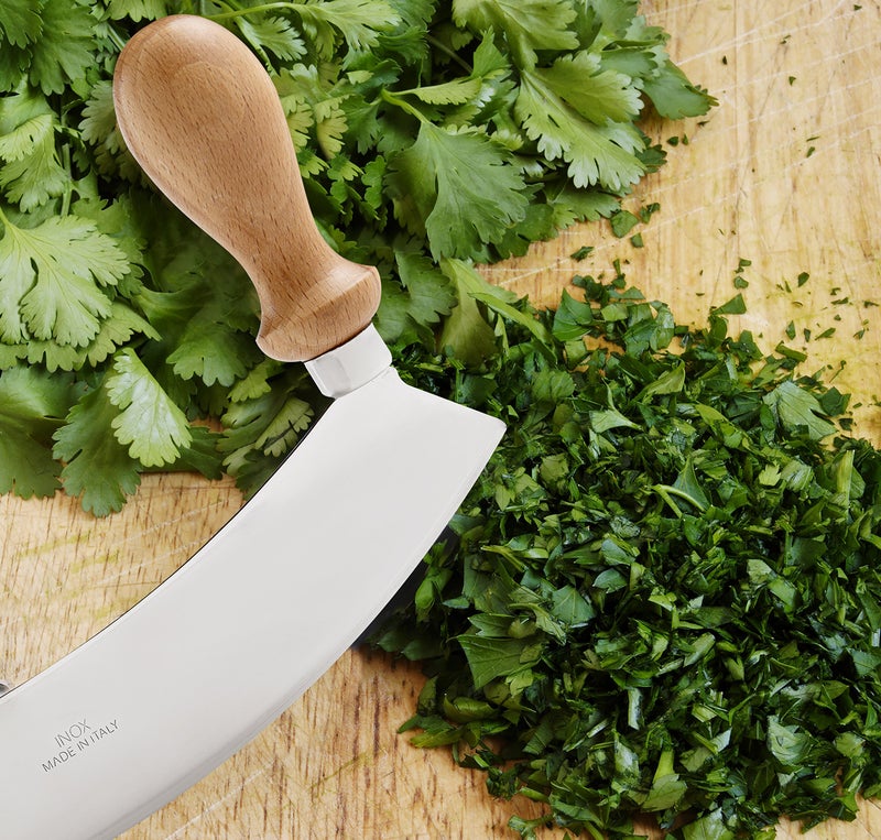 Fante's Fantes Mezzaluna Rocking Chopper, Stainless Steel Blade with Beechwood Handles, 9.5-Inch Blade, The Italian Market Original since 1906 - Image 3