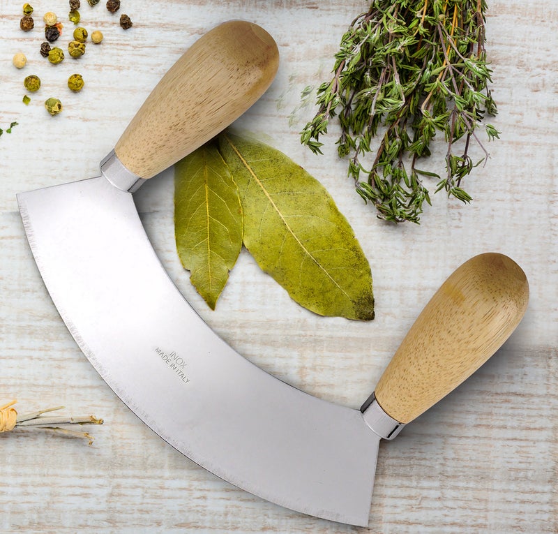 Fante's Fantes Mezzaluna Rocking Chopper, Stainless Steel Blade with Beechwood Handles, 9.5-Inch Blade, The Italian Market Original since 1906 - Image 4