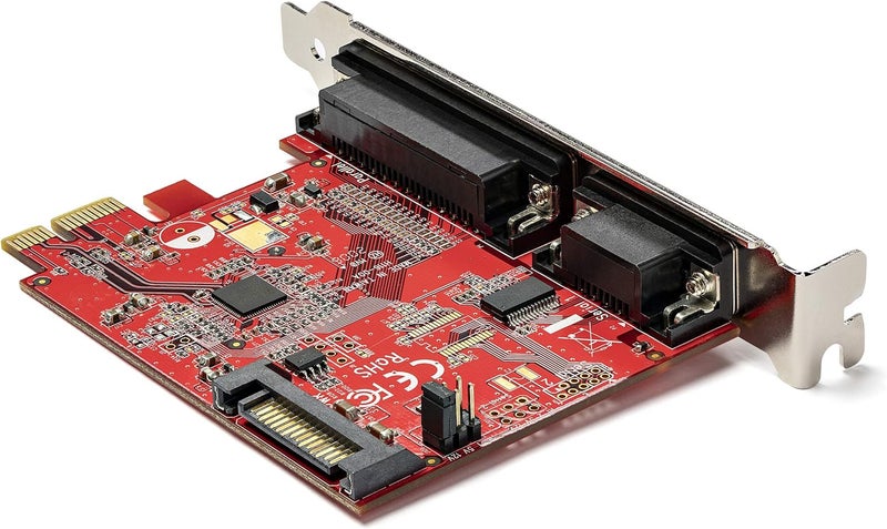 StarTech .com PCIe Card with Serial and Parallel Port - PCI Express Combo Adapter Card with 1x DB25 Parallel Port & 1x RS232 Serial Port - Expansion/Controller Card - PCIe Printer Card, TAA - Image 2