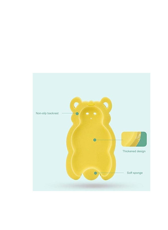 Turtees® Baby bath Holder bath sponge Non-slip Bed Infant Shower Sponge Cushion Bath Mat Newborn Baby Shower Nets Bath Pad Universal Portable Shower Cushion (Yellow) - Image 4