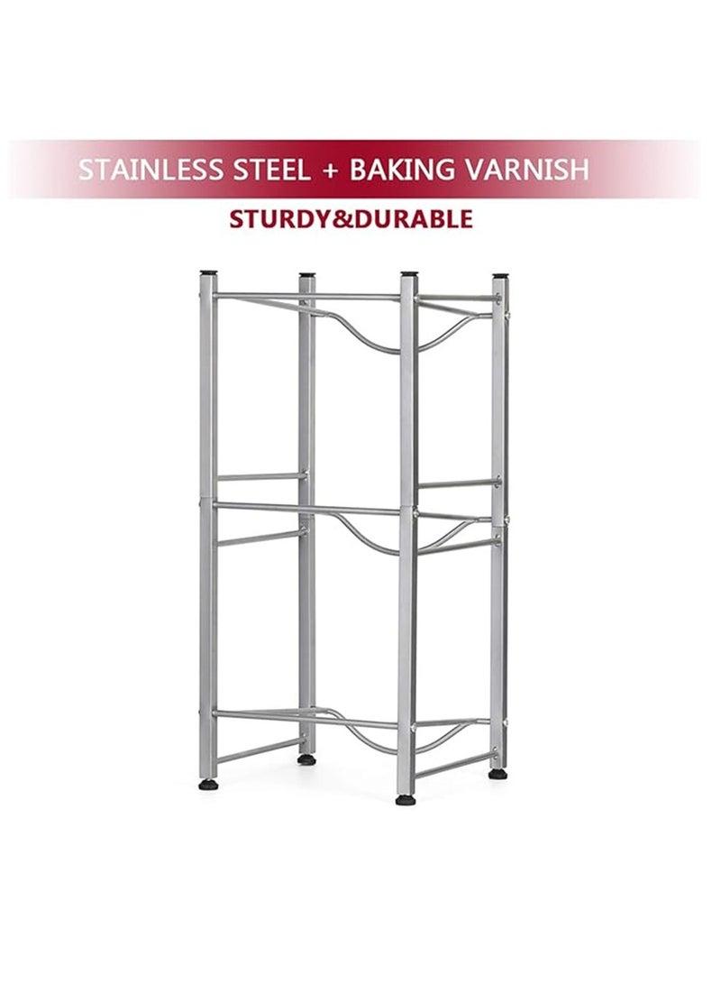 Water Bottle Storage Stand, 3-Tier Cooler Jug Rack Stainless Steel Holder Heavy Duty Stackable Shelves Organizer - Image 4