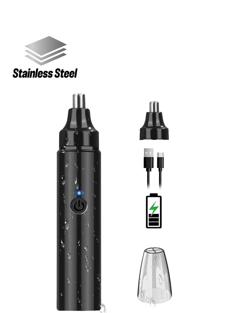 Unisex Nose Hair Trimmer USB Charging Nostril Hair Removal with Spare Heads - Image 1