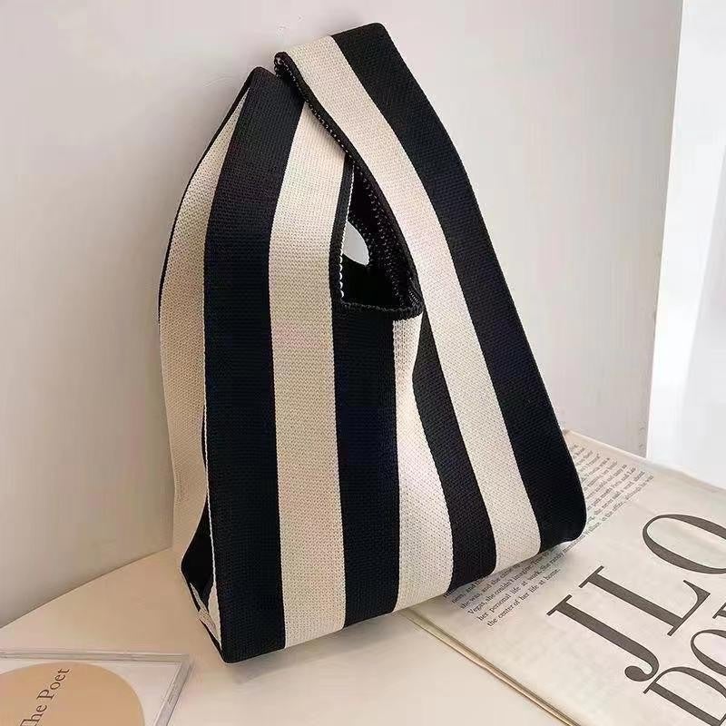 2024 Autumn New Panda Gift Bag Women'S Knitted Tote Bag Casual All-Match Japanese And Korean Hand Bag Daily All-Match - Image 1