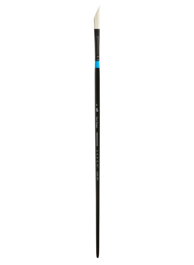 Princeton Artist Brush Co. Aspen Series 6500 - Long Handled Short Dagger Size 4 - Single Synthetic Oil and Acrylic Paint Brush for Painting on Canvas and Board - Image 1