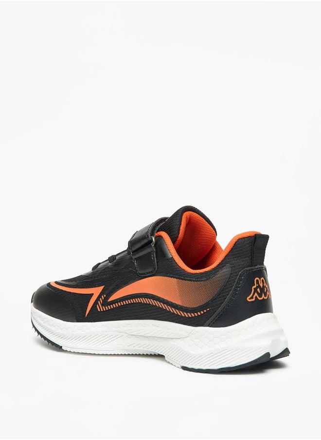 Kappa Boys' Colourblock Sports Shoes with Hook and Loop Closure  - Image 2