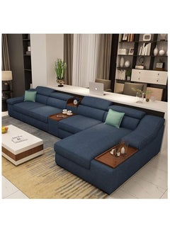 Elegance Meets Comfort: 7-Seater Cotton Fabric Combination Set for Cafe and Hotel Living Rooms