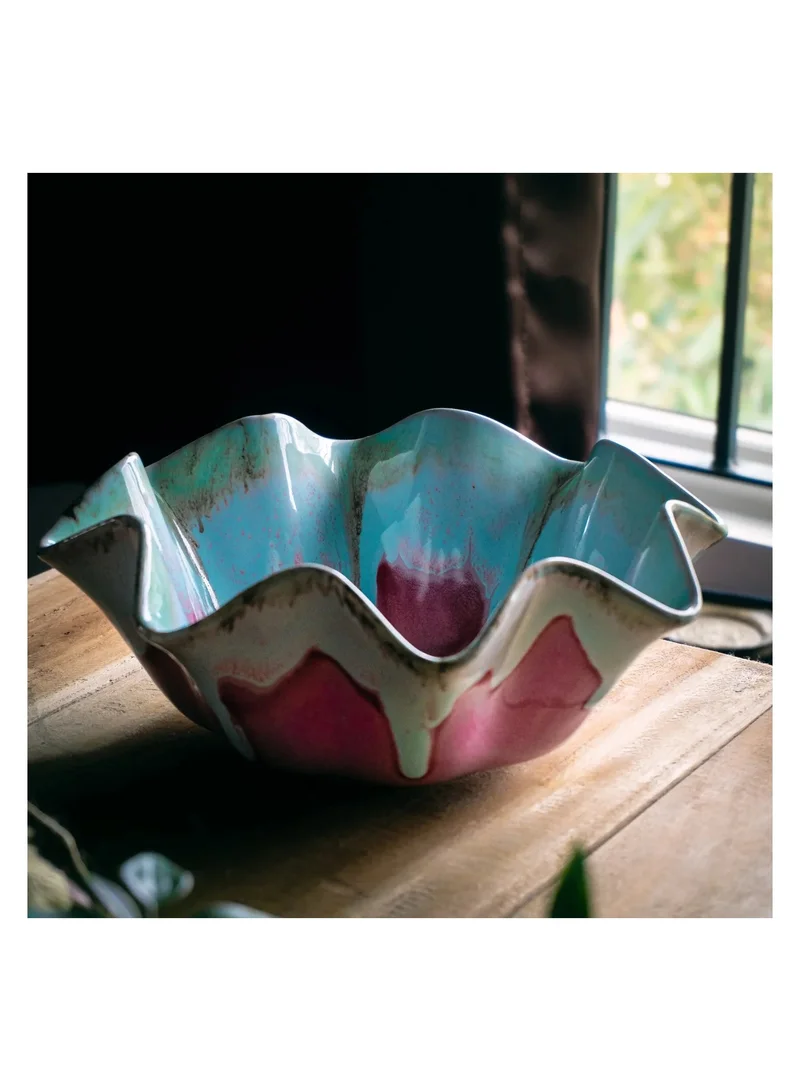 Tohfa Luxe Seashell Ceramic Flower Bowl