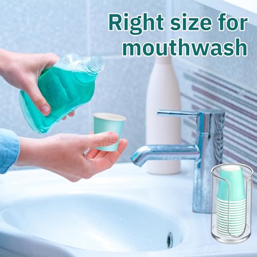 Prgery 100 Pack 3 oz Paper Cups, Bathroom Cups Disposable,Mouthwash Cups Small Snack Cups for Water, Juice,Candy Ideal for Party Bathroom and Office - Image 4