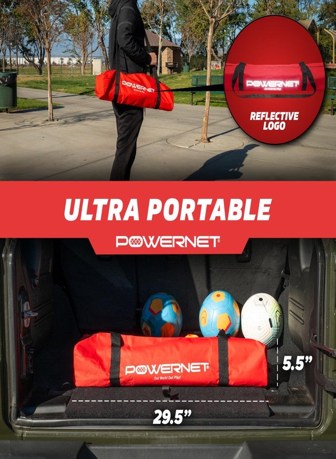 PowerNet Portable Soccer Goal, Collapsible Net with Fiberglass Poles, Pop Up Soccer Training Equipment, 1 Goal & Zipper Storage Bag (6 x 4 FT) - Image 5