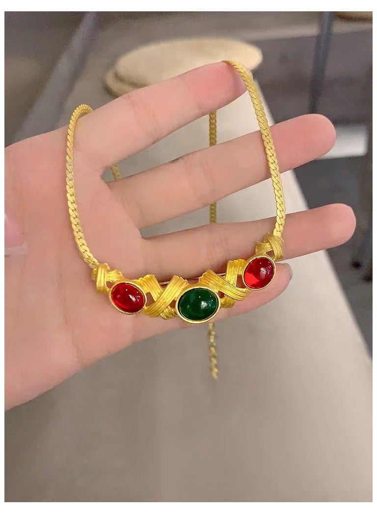 قصر الرجعية الرياح ، ومزاجه الراقية سلسلة الترقوة ، ضوء ترف أنثى قلادة الديكور - Image 1