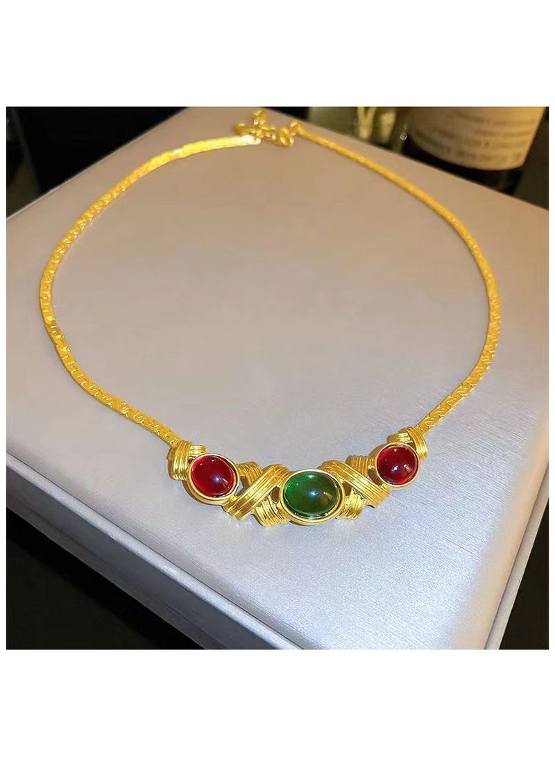 قصر الرجعية الرياح ، ومزاجه الراقية سلسلة الترقوة ، ضوء ترف أنثى قلادة الديكور - Image 2