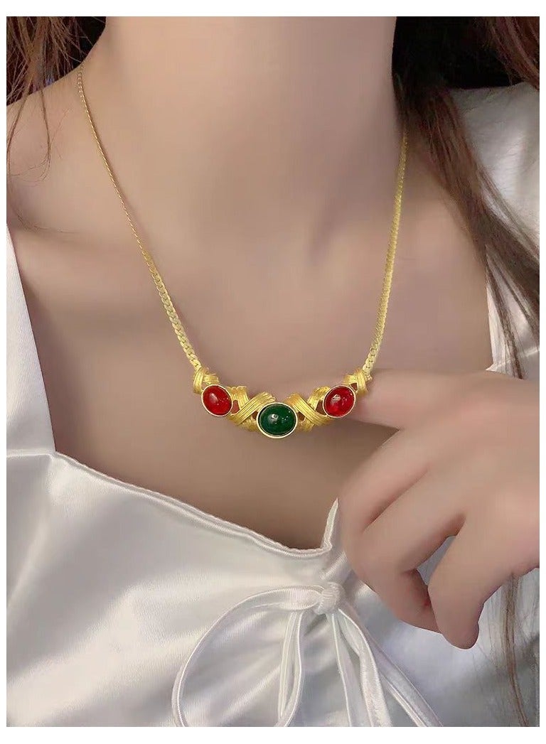 قصر الرجعية الرياح ، ومزاجه الراقية سلسلة الترقوة ، ضوء ترف أنثى قلادة الديكور - Image 3