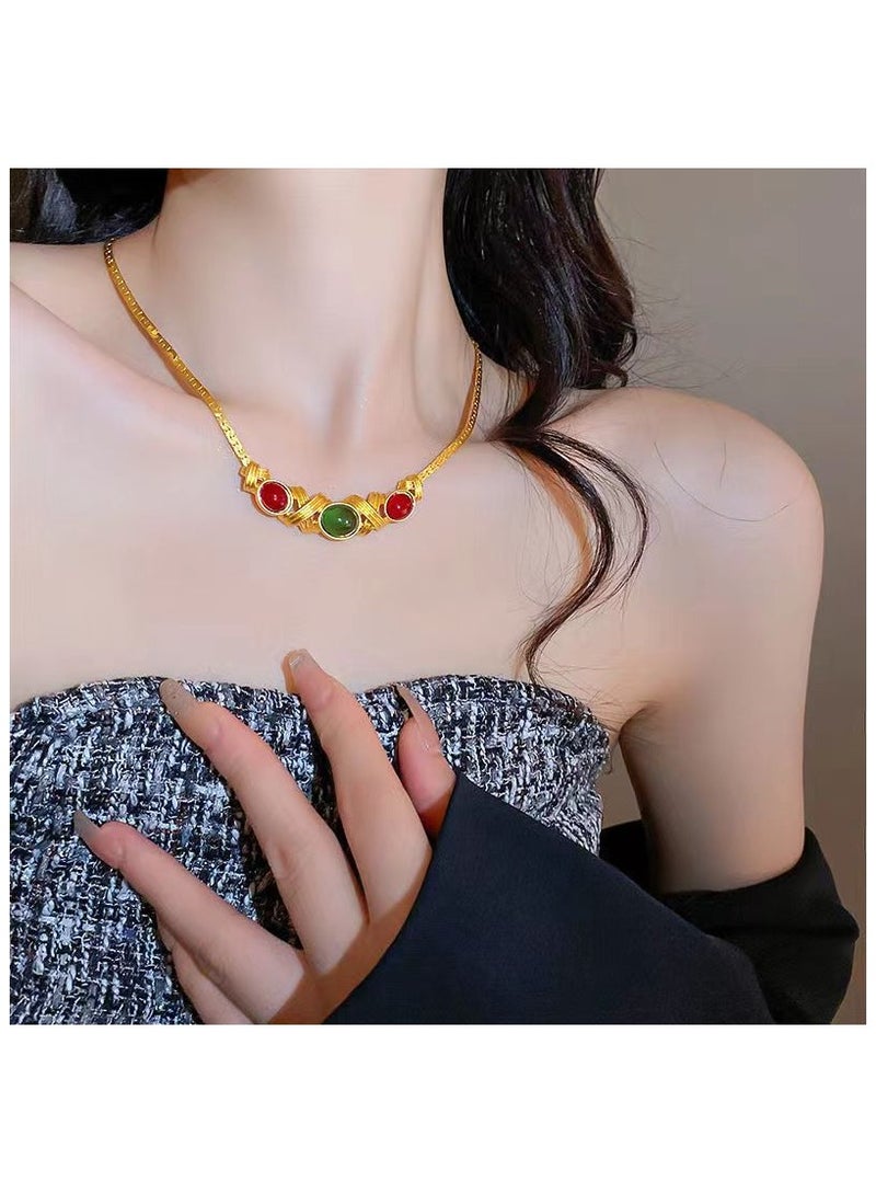 قصر الرجعية الرياح ، ومزاجه الراقية سلسلة الترقوة ، ضوء ترف أنثى قلادة الديكور - Image 5