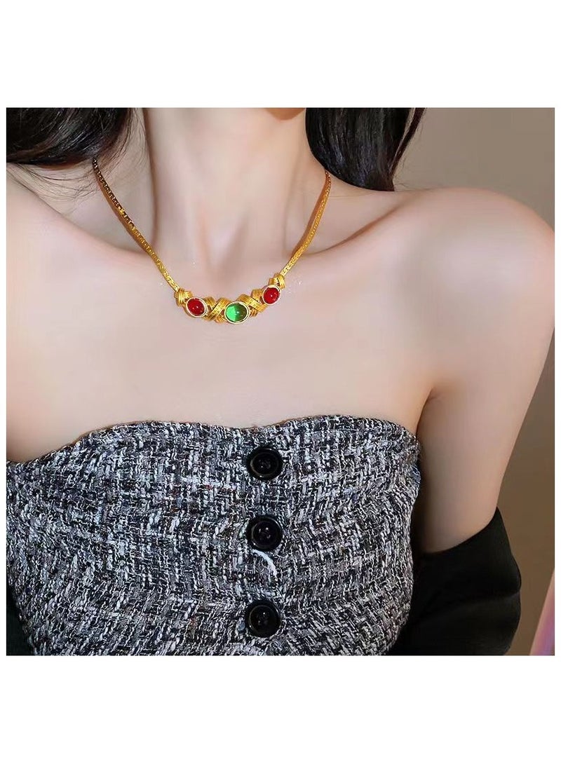 قصر الرجعية الرياح ، ومزاجه الراقية سلسلة الترقوة ، ضوء ترف أنثى قلادة الديكور - Image 4