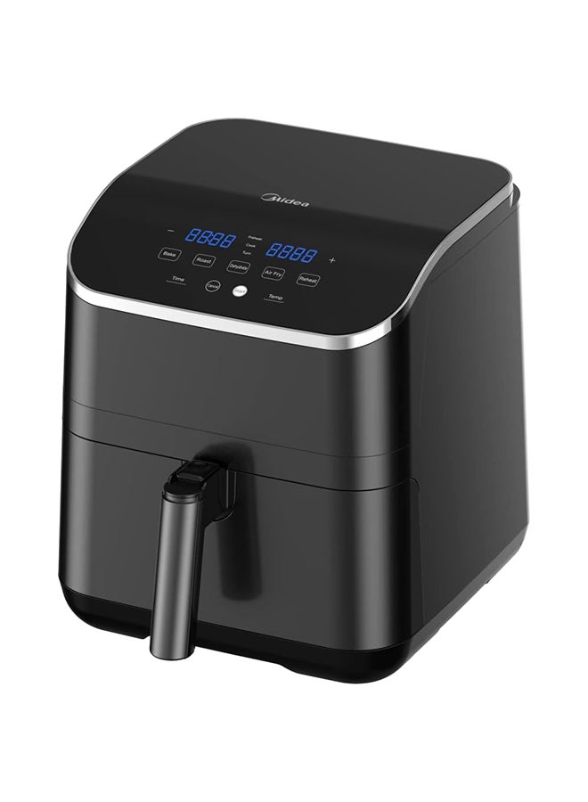 Midea Air Fryer with Dual Cyclone Rapid Hot Air Technology for Frying, Grilling, Broiling, Roasting, Baking & Toasting, Digital Control, Best Oil Free Fryer for Large Family 5.5 L 1700 W MFCN55D2 Black - Image 1