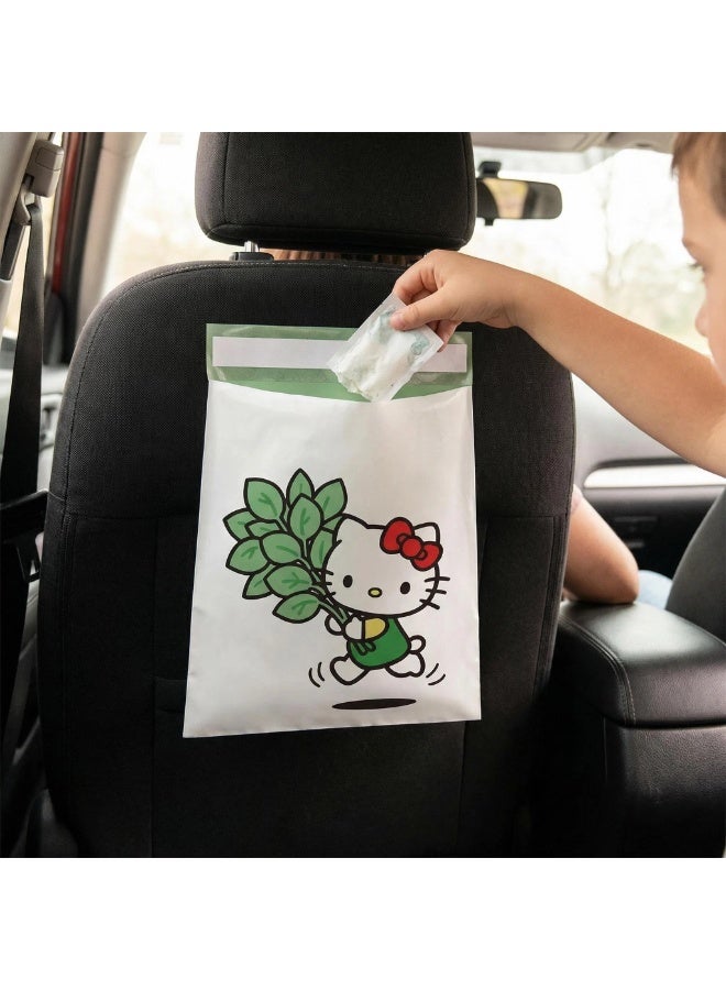 Y&D Disposable Car Trash Bags 100 Pcs Self Adhesive Garbage Portable Leak Proof Stick on Vomit Bag for (12.6 x 8.3 inch) - Image 5
