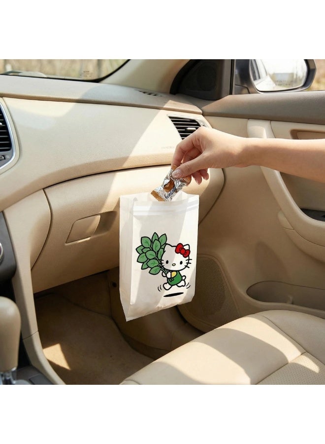 Y&D Disposable Car Trash Bags 100 Pcs Self Adhesive Garbage Portable Leak Proof Stick on Vomit Bag for (12.6 x 8.3 inch) - Image 4