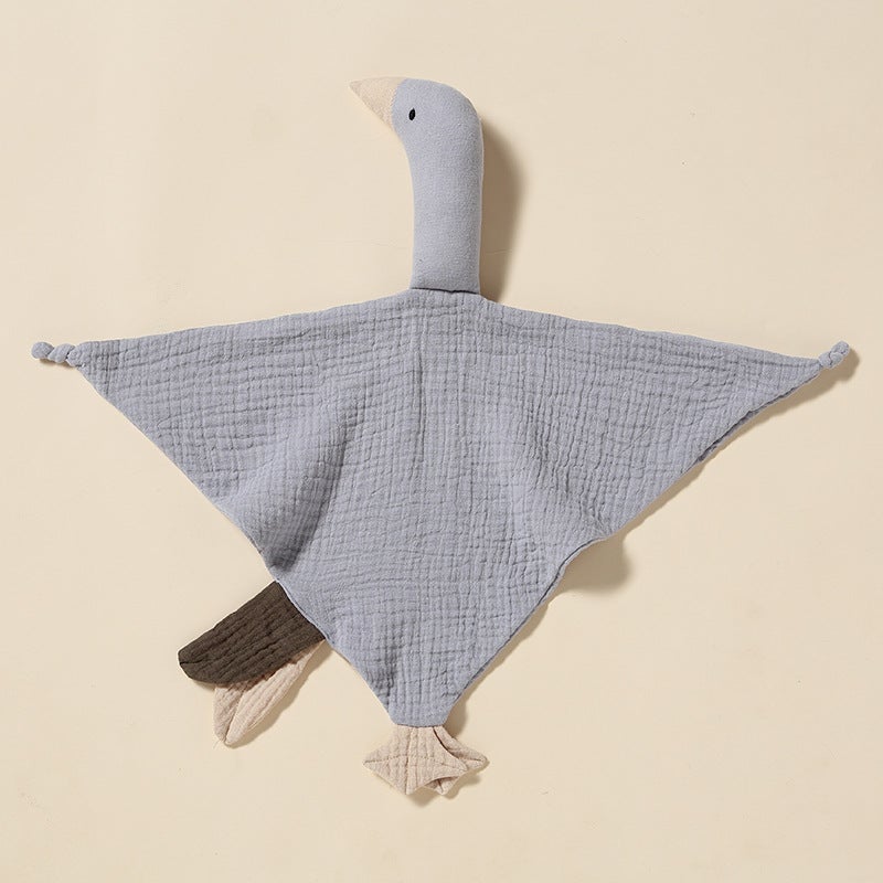 Comforting Towel Baby Pure Cotton Newborn Cute 0-1 Year Old Sleeping Baby Soothing Toy Little Swan Puppet Hand Puppet Toy - Image 3