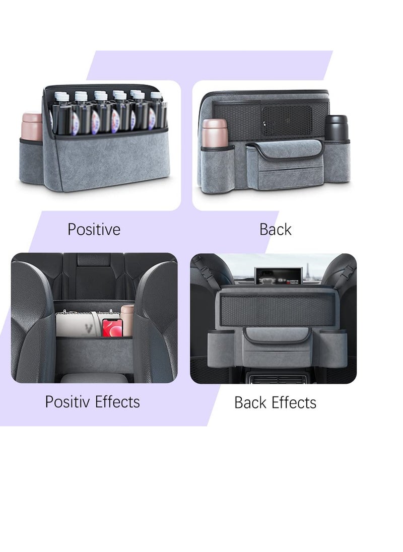 Excefore Backseat Car Organizer, Car Organizer Storage Between Seats, Car Large Capacity Storage Bag, Car Pocket Handbag Holder for Car Between Seats with Multi-Pocket, Car Net Pocket Purse Holder for Cars  - Image 2