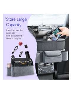 Excefore Backseat Car Organizer, Car Organizer Storage Between Seats, Car Large Capacity Storage Bag, Car Pocket Handbag Holder for Car Between Seats with Multi-Pocket, Car Net Pocket Purse Holder for Cars  - Image 5