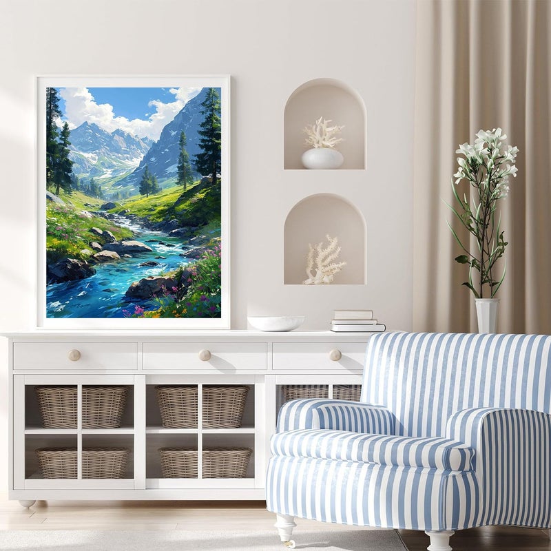 HITO Mountain Paint by Number for Adults-Landscape Paint by Numbers for Adults Beginner, Mountains Paint by Numbers for Gift Home Wall Decor (Mountain, 16x20 inch) - Image 5