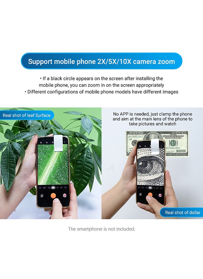 APEXEL MS002 200X Professional Phone Microscope Lens with Universal Phone Clip for Plant Insect Hair Skin Observation Jewelry Jade Appraisal Electronics Industry Testing  - Image 3