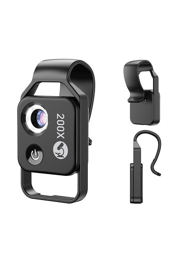 APEXEL MS002 200X Professional Phone Microscope Lens with Universal Phone Clip for Plant Insect Hair Skin Observation Jewelry Jade Appraisal Electronics Industry Testing  - Image 4