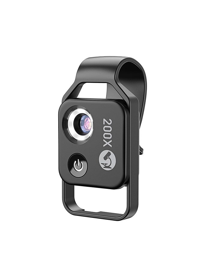 APEXEL MS002 200X Professional Phone Microscope Lens with Universal Phone Clip for Plant Insect Hair Skin Observation Jewelry Jade Appraisal Electronics Industry Testing  - Image 1