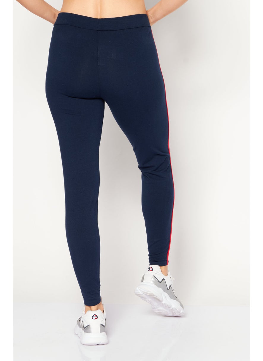 Ellesse - Women Full Length Brand Logo Leggings, Navy Combo - Image 1