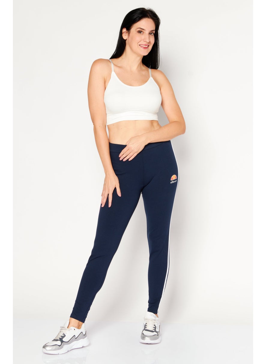 Ellesse - Women Full Length Brand Logo Leggings, Navy Combo - Image 1