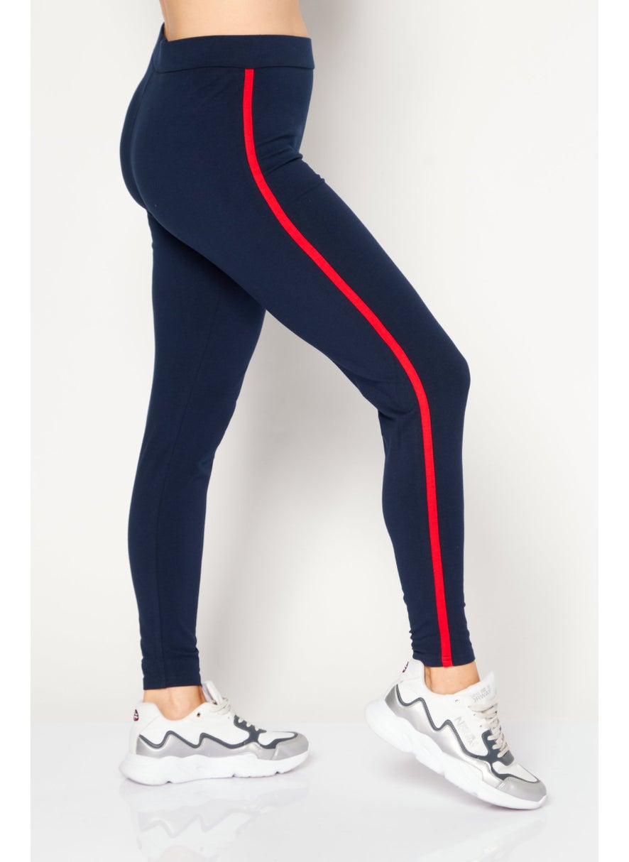Ellesse - Women Full Length Brand Logo Leggings, Navy Combo - Image 1