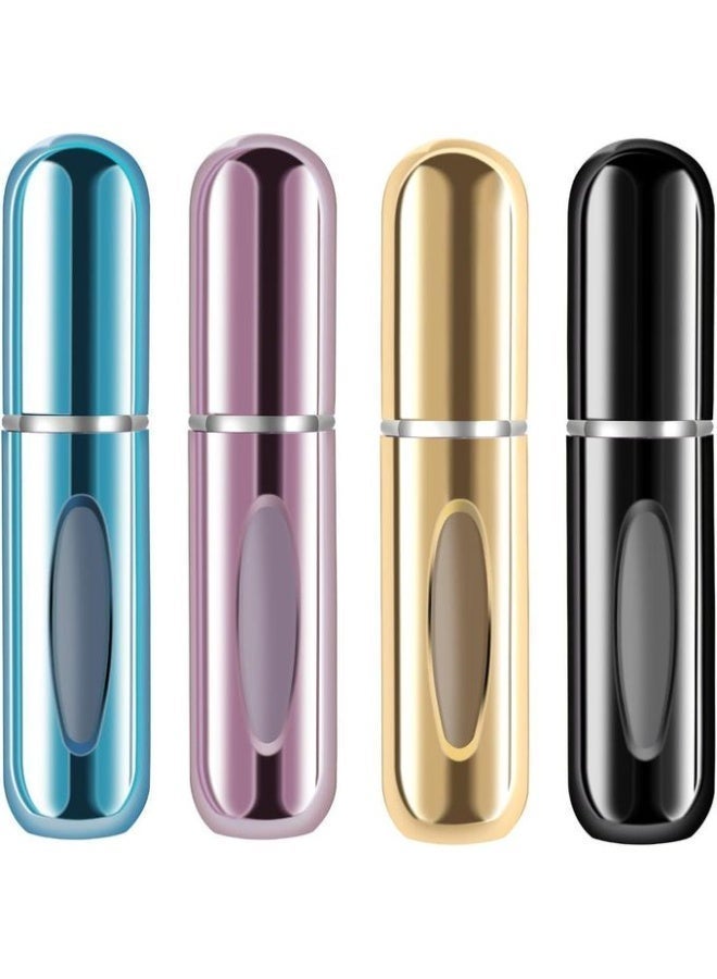 4Pcs Mini Refillable Perfume Portable Atomizer Bottle Refillable Perfume Spray, Refill Pump Case for Traveling and Outgoing (5ml, 4 Pack) - Image 1