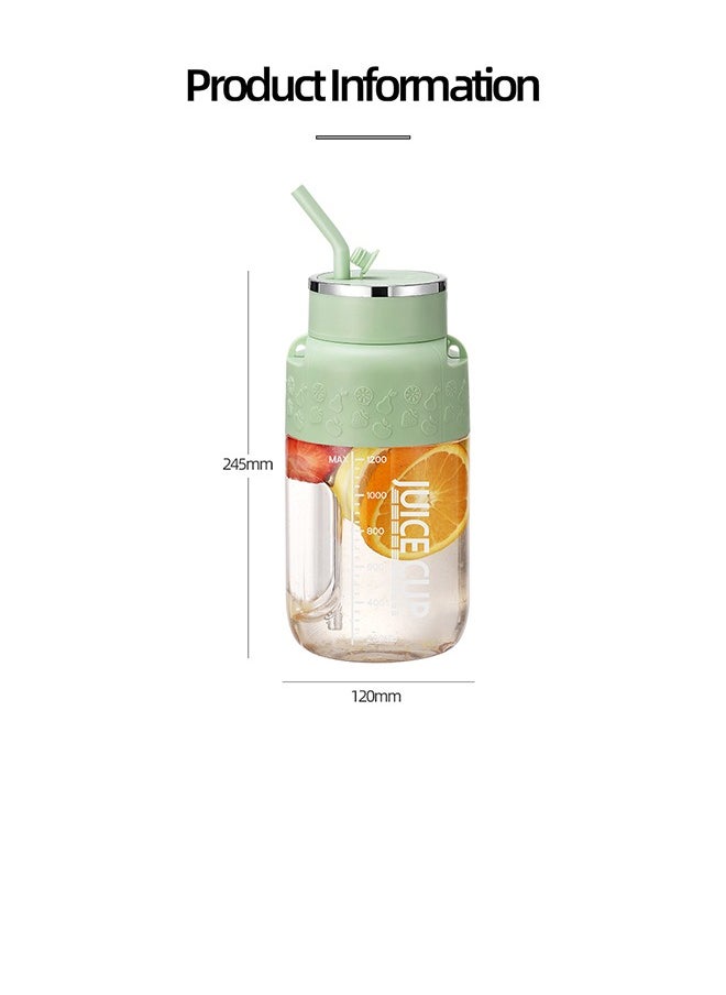 Electric Fruit Juicer,Juicer Machines,powerful Crushed Ice Wireless Mini Protable Blender Bottle Juice With Straw Household Use Charging 14 Blade Juice Cup(k3 green)