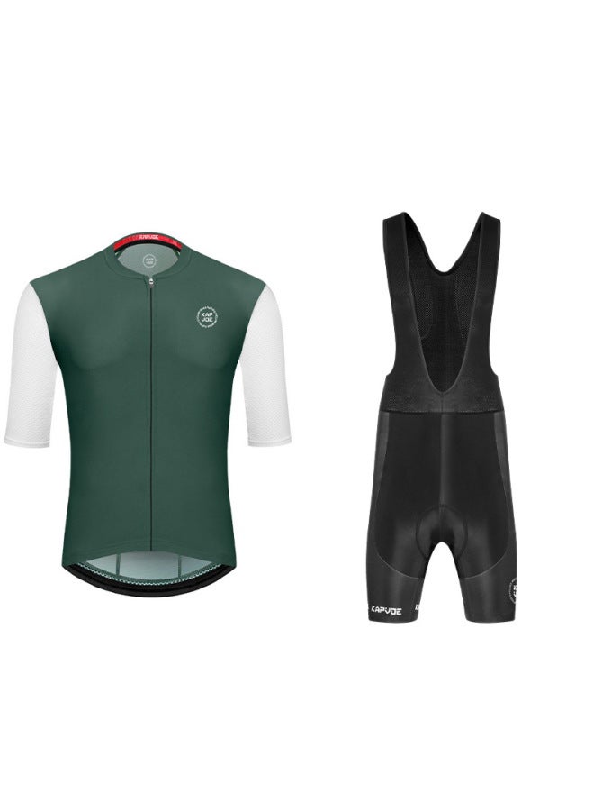 Mid-sleeve Riding Clothing Strap Pants Summer Suit Road Bike Bike Bike Breathable Men's Top