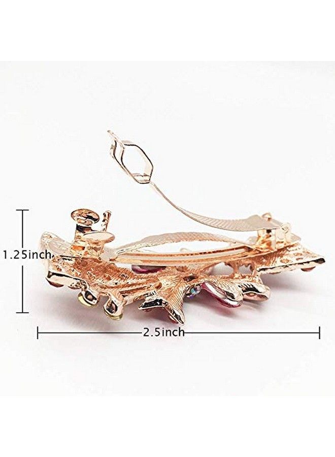 maycreate 3pcs Hair Flare Clips for Women Rhinestone Hair Clips French HairHair Accessories for Women StylishBarrettes Spring Clip Bridal Formal Event Jewelry Accessory for Women and Girl - Image 3