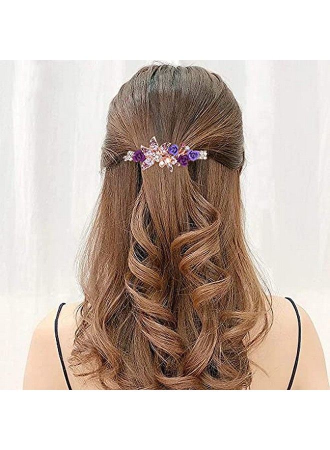 maycreate 3pcs Hair Flare Clips for Women Rhinestone Hair Clips French HairHair Accessories for Women StylishBarrettes Spring Clip Bridal Formal Event Jewelry Accessory for Women and Girl - Image 5